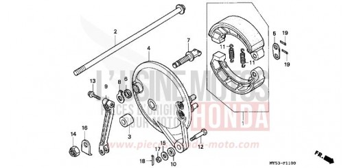 REAR BRAKE PANEL CB500R de 1994